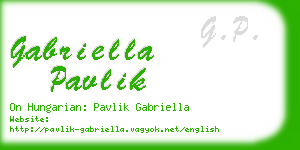 gabriella pavlik business card